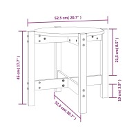 vidaXL Couchtisch Grau &Oslash; 52,5x45 cm Massivholz Kiefer