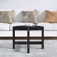 vidaXL Couchtisch Schwarz &Oslash; 62,5x45 cm Massivholz Kiefer