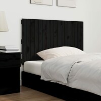 vidaXL Wand-Kopfteil Schwarz 108x3x60 cm Massivholz Kiefer