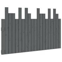 vidaXL Wand-Kopfteil Grau 127,5x3x80 cm Massivholz Kiefer