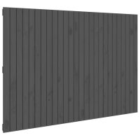 vidaXL Wand-Kopfteil Grau 166x3x110 cm Massivholz Kiefer