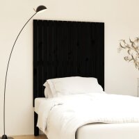 vidaXL Wand-Kopfteil Schwarz 95,5x3x110 cm Massivholz Kiefer