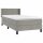 vidaXL Boxspringbett mit Matratze Hellgrau 80x200 cm Samt