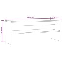 vidaXL Couchtisch Braun Eichen-Optik 100x40x40 cm Holzwerkstoff