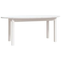 vidaXL Couchtisch Weiß 110x55x45 cm Massivholz Kiefer