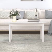 vidaXL Couchtisch Wei&szlig; 110x55x45 cm Massivholz Kiefer