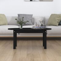 vidaXL Couchtisch Schwarz 80x40x35 cm Massivholz Kiefer