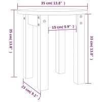 vidaXL Couchtisch Honigbraun &Oslash; 35x35 cm Massivholz Kiefer