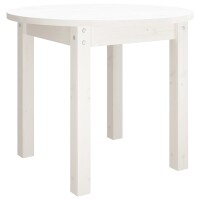 vidaXL Couchtisch Weiß Ø 55x45 cm Massivholz...