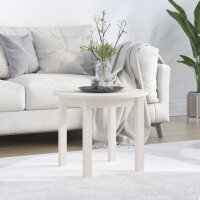 vidaXL Couchtisch Weiß Ø 55x45 cm Massivholz...