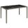 vidaXL Gartentisch mit Glasplatte Grau 150x90x75 cm Poly Rattan