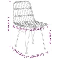 vidaXL 5-tlg. Garten-Essgruppe Schwarz Poly Rattan