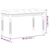 vidaXL Sitzbank Dunkelgrau 80x40x49 cm Samt