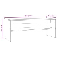 vidaXL Couchtisch R&auml;uchereiche 100x40x40 cm Holzwerkstoff