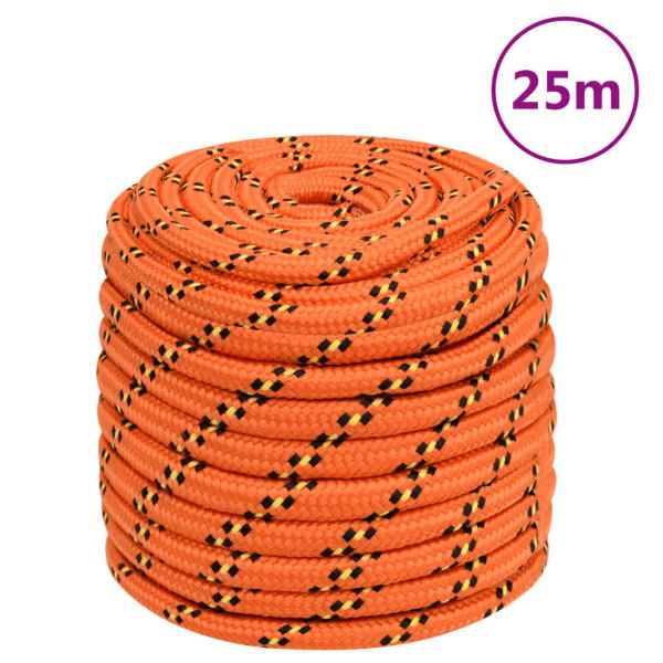 vidaXL Bootsseil Orange 18 mm 25 m Polypropylen