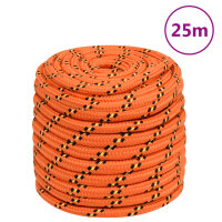 vidaXL Bootsseil Orange 18 mm 25 m Polypropylen