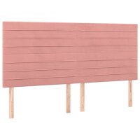 vidaXL Boxspringbett mit Matratze Rosa 180x200 cm Samt