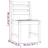 vidaXL Gartenst&uuml;hle 4 Stk. Massivholz Teak