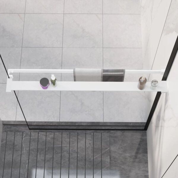 vidaXL Duschablage f&uuml;r Begehbare Dusche Wei&szlig; 90 cm Aluminium