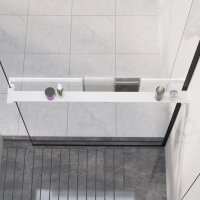 vidaXL Duschablage für Begehbare Dusche Weiß 90 cm Aluminium