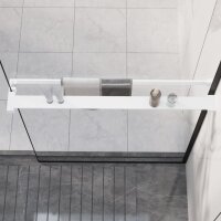 vidaXL Duschablage für Begehbare Dusche Weiß 80 cm Aluminium