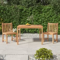 vidaXL 3-tlg. Garten-Essgruppe Massivholz Teak