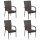 vidaXL 5-tlg. Garten-Essgruppe Braun Poly Rattan