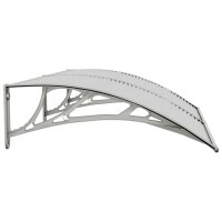 vidaXL T&uuml;rvordach Grau 150x80 cm Polycarbonat