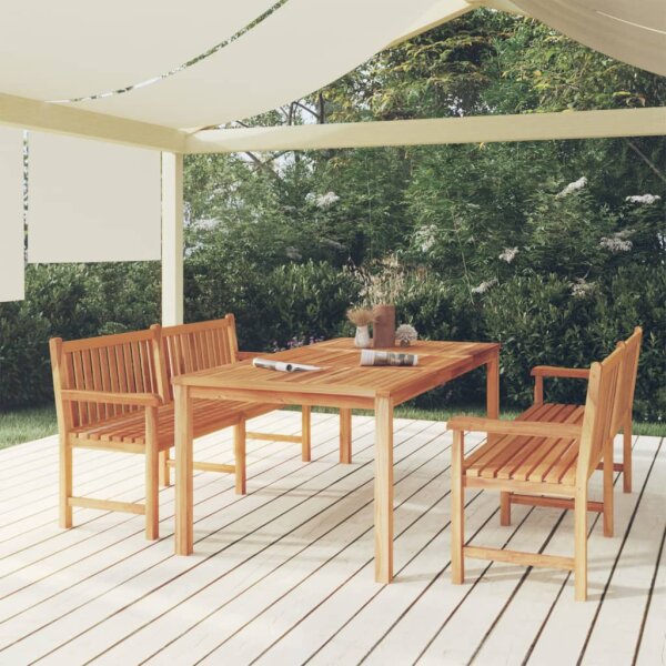 vidaXL 3-tlg. Garten-Essgruppe Massivholz Teak