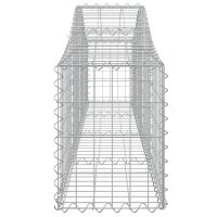 vidaXL Gabione mit Hochbogen 200x30x40/60 cm Verzinktes Eisen