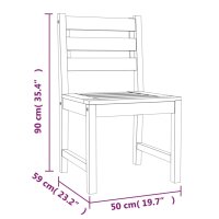 vidaXL 5-tlg. Garten-Essgruppe Massivholz Teak