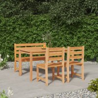 vidaXL 4-tlg. Garten-Essgruppe Massivholz Teak