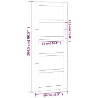 vidaXL Scheunent&uuml;r 80x1,8x204,5 cm Massivholz Kiefer