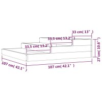 vidaXL Pflanzk&uuml;bel 107x107x27 cm Massivholz Douglasie