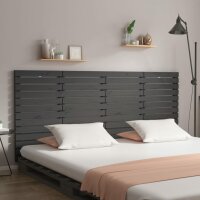 vidaXL Wand-Kopfteil Grau 156x3x91,5 cm Massivholz Kiefer
