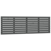 vidaXL Wand-Kopfteil Grau 206x3x63 cm Massivholz Kiefer