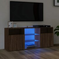 vidaXL TV-Schrank mit LED-Leuchten Braun Eichen-Optik...
