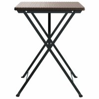 vidaXL Bistrotisch Klappbar Braun 55x54x71 cm Poly Rattan