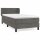 vidaXL Boxspringbett mit Matratze Dunkelgrau 80x200 cm Samt