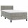 vidaXL Boxspringbett mit Matratze Hellgrau 80x200 cm Samt