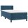 vidaXL Boxspringbett mit Matratze Dunkelblau 80x200 cm Samt