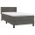 vidaXL Boxspringbett mit Matratze Dunkelgrau 100x200 cm Samt