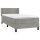 vidaXL Boxspringbett mit Matratze Hellgrau 90x190 cm Samt