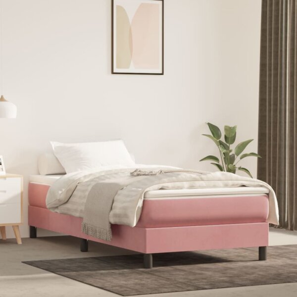 vidaXL Boxspringbett Rosa 90x190 cm Samt