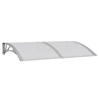 vidaXL Türvordach Grau 150x100 cm Polycarbonat