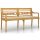 vidaXL Batavia-Bank mit Beigem Kissen 150 cm Massivholz Teak