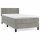 vidaXL Boxspringbett mit Matratze Hellgrau 90x190 cm Samt