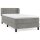 vidaXL Boxspringbett mit Matratze Hellgrau 90x190 cm Samt