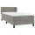 vidaXL Boxspringbett mit Matratze Hellgrau 90x190 cm Samt