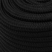 vidaXL Arbeitsseil Schwarz 16 mm 50 m Polyester